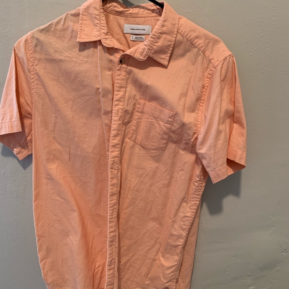 Peach men’s button up